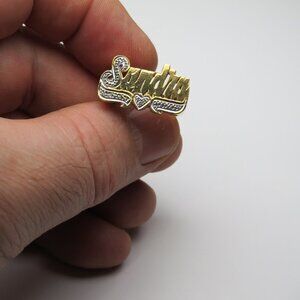 14k Gold Name Ring SANDRA Hand Made